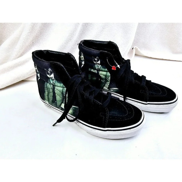 Vans Size Men's 6 Women's 7.5 Black KISS Dressed to Kill Hi Lace sneakers NEW - Picture 14 of 16